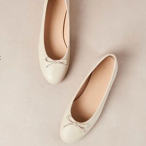 NWT NIB Alohas Oriana Cream Ballet Flat Flats Shoes 39 8 US Women’s Slip On NEW